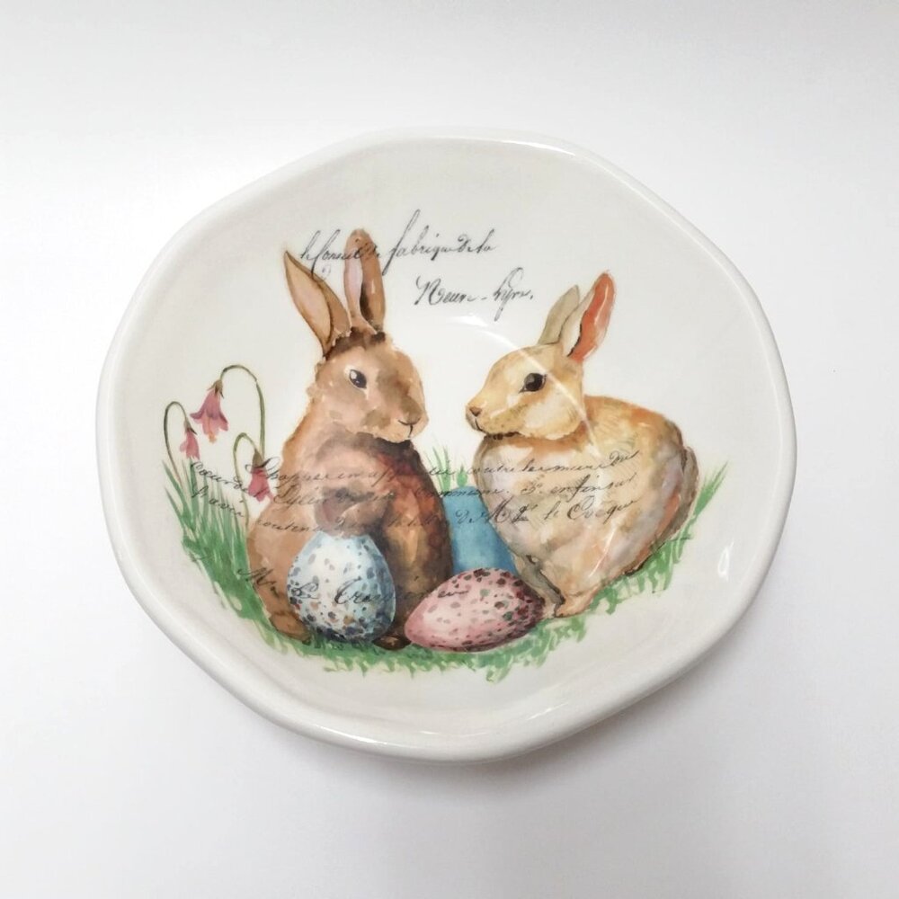 Effetti Italy Easter Bunny Rabbit Bowl for Candy Pasta Soup Salad